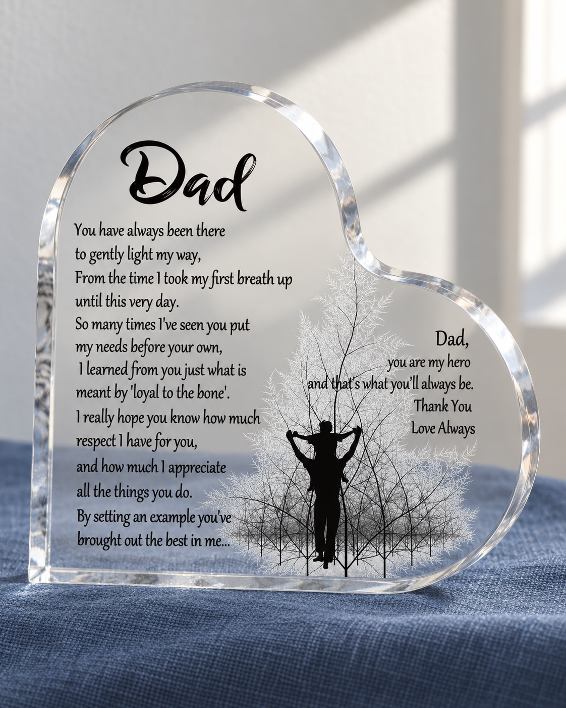 Heart Plaque for Dad
