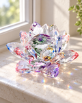 multicolor faceted lotus ornament