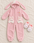 Pink Bunny Onesie and Slippers