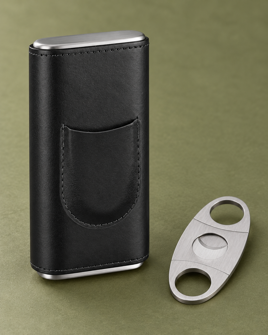 Three-Cigar Case with Cutter