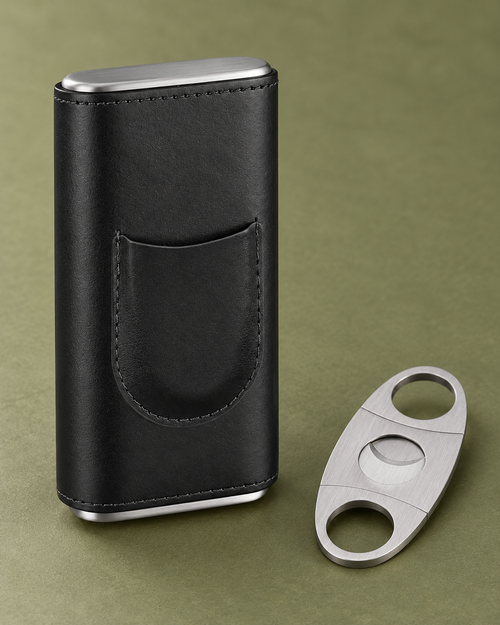 Three-Cigar Case with Cutter